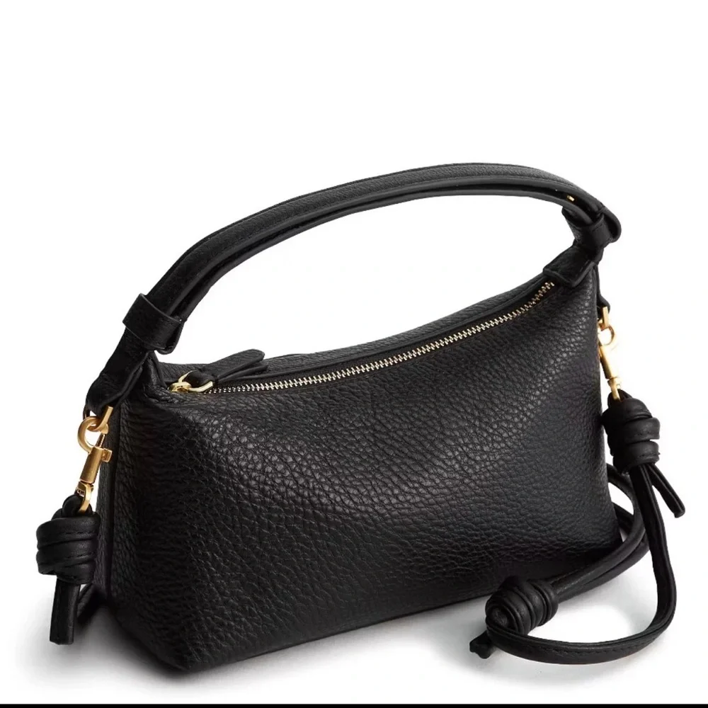 NWT Vera Bradley Leather Roxbury Crescent Crossbody Handbag Moonless Night - Picture 1 of 8